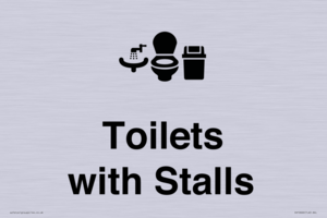 Toilets: Stalls and Wash Basin with Sanitary Bin